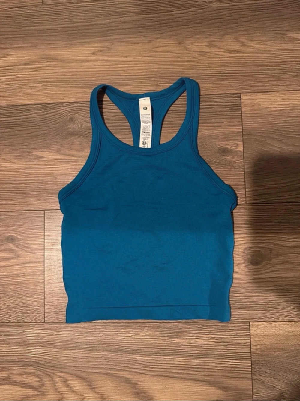 lululemon athletica Blue Racerback Crop Tank